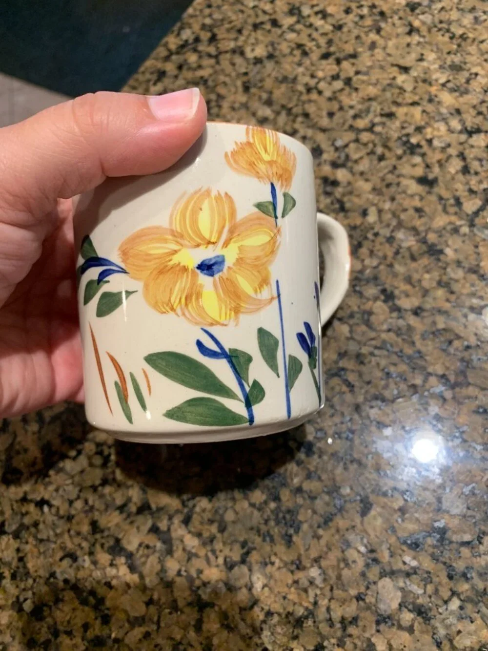 Yellow Flower Watercolor Mug